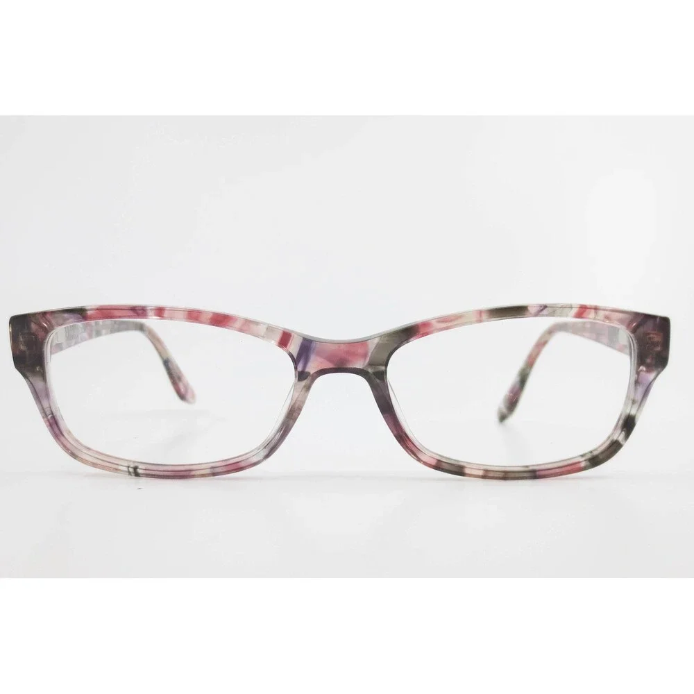 Chelsea Morgan CM 202230 PK Pink Purple Marble Rectangular Eyeglasses 53-17-140